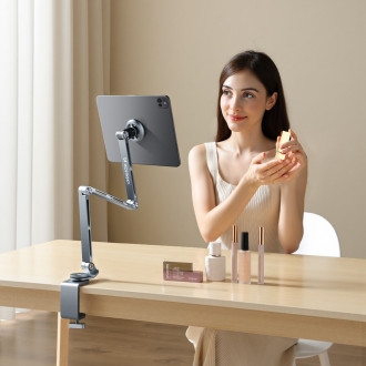 Wozinsky WTY0YS1 magnetic holder, 360° rotating, solid, for phone and tablet - gray