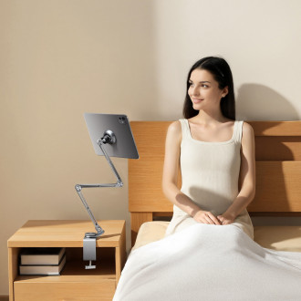 Wozinsky WTY0YS1 magnetic holder, 360° rotating, solid, for phone and tablet - gray