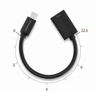 Wozinsky WOTGY1S USB-C 3.0 (male) - USB-A 3.0 (female) OTG Adapter - Black