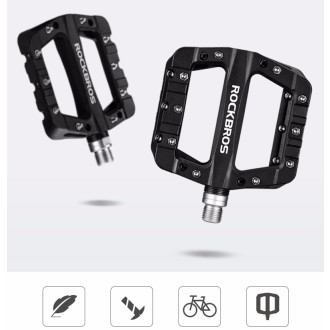 Rockbros 2017-12CBK Nylon Bicycle Pedal Set - Black