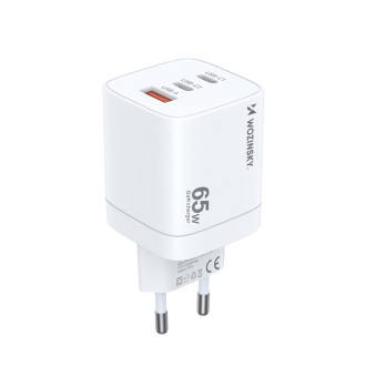 Wozinsky CGWCW 65W GaN Wall Charger USB-A / 2 x USB-C - White