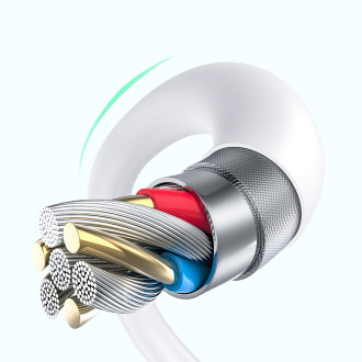 Wozinsky GaN 65W Charger with USB-A 2xUSB-C Ports with 65W USB-C Cable - White