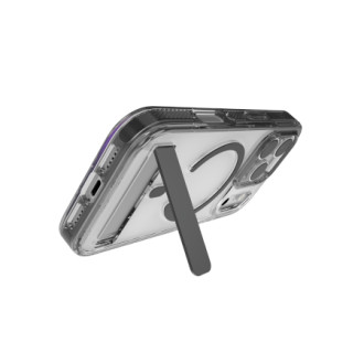 ZAGG Santa Cruz Snap KS MagSafe Case with Stand for iPhone 17 Pro - Clear and Black