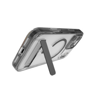 ZAGG Santa Cruz Snap KS MagSafe Case with Stand for iPhone 17 Pro Max - Clear and Black