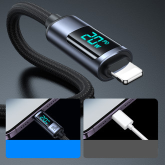 Lightning - USB C kabel 20W 1,2m s LED displejem Joyroom S-CL020A16 - Černá