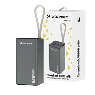 Powerbank Wozinsky K65+ 65W 30000mAh 2x USB-C, 1x USB-A 65W - black
