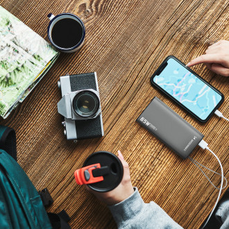 Powerbank Wozinsky K65+ 65W 30000mAh 2x USB-C, 1x USB-A 65W - black