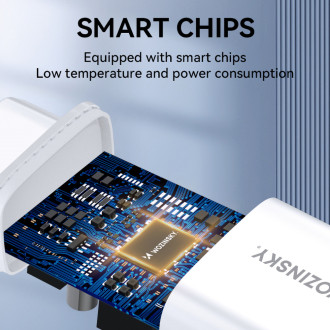 Wozinsky CWCUCW 30W USB-C / 2 x USB-A nástěnná nabíječka - bílá