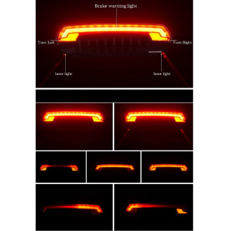 Rockbros LKWD-R1 Rear Bike Light with Laser and Remote Control + Micro USB - USB-A Cable - Black