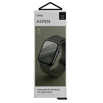 Uniq Aspen Braided strap for Apple Watch 1/2/3/4/5/6/7/8/SE/SE2 44/42/45 mm - green