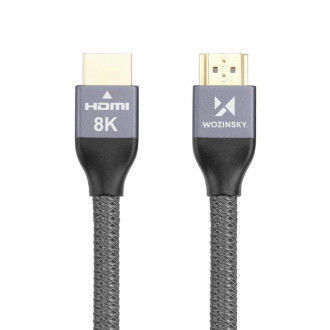 Wozinsky kabel HDMI 2.1 8K 60 Hz 48 Gbps / 4K 120 Hz / 2K 144 Hz 1 m Stříbrný (WHDMI-10)
