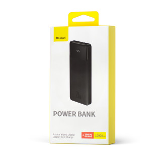 Baseus Bipow Fast Charging Power Bank 10000mAh 20W Black (Overseas Edition) + USB-A - Micro USB 0.25m Black Cable (PPBD050301)