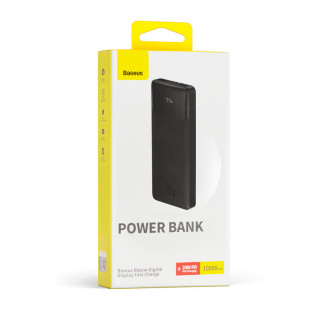 Baseus Bipow Fast Charging Power Bank 10000mAh 20W Black (Overseas Edition) + USB-A - Micro USB 0.25m Black Cable (PPBD050301)
