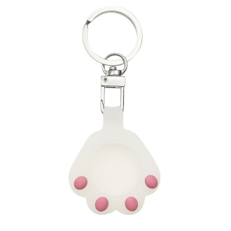 Cat Paw AirTag Case Silicone Case Keychain Pendant for AirTag white