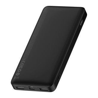 Baseus Bipow powerbank with display 10000mAh 15W black (Overseas Edition) + USB-A - Micro USB cable 0.25m black (PPBD050001)
