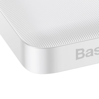 Baseus Bipow powerbank with display 10000mAh 15W white (Overseas Edition) + USB-A - Micro USB cable 0.25m white (PPBD050002)