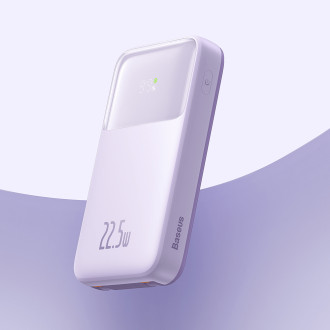 Baseus Comet Series powerbank with display 20000mAh 22.5W - purple + USB-A / USB-C cable