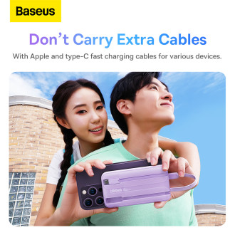 Baseus Comet Series powerbank with display 20000mAh 22.5W - purple + USB-A / USB-C cable