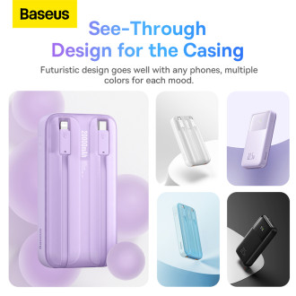 Baseus Comet Series powerbank with display 20000mAh 22.5W - purple + USB-A / USB-C cable