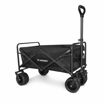 Wozinsky WZP-100 beach, tourist, garden trolley, durable, wide wheels, with safety net up to 100 kg - black