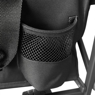 Wozinsky WZP-100 beach, tourist, garden trolley, durable, wide wheels, with safety net up to 100 kg - black