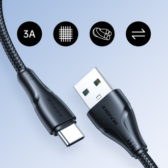 Joyroom Surpass Series A11 USB-A / USB-C 3A cable 0.25 m - black