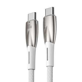 Baseus Glimmer Series Rychlé nabíjecí kabel USB-C 480Mbps PD 100W 2m Bílý