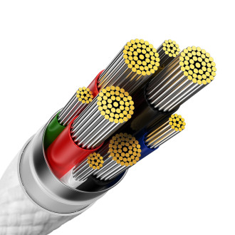 Baseus Glimmer Series Rychlé nabíjecí kabel USB-C 480Mbps PD 100W 2m Bílý