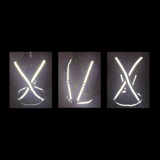 Adjustable reflective harness for a running bike - yellow