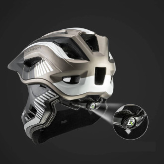 Rockbros TT-32SBTG-S children´s bicycle helmet with removable chinbar, size S - gray