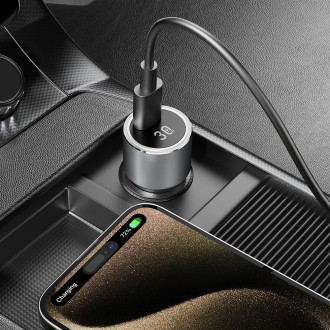 Dudao R14 USB-C 30W PD car charger - silver