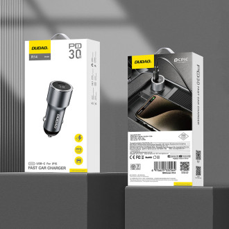 Dudao R14 USB-C 30W PD car charger - silver