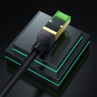 Baseus fast RJ45 cat. network cable. 8 40Gbps 20m braided black