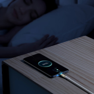 Baseus Glimmer Series rychlonabíjecí kabel USB-A - USB-C 100W 480Mbps 1m bílý