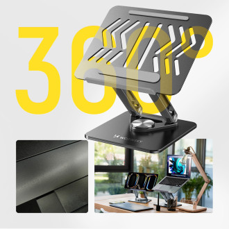 Laptop stand Wozinsky WRS-CPY84SB 360 aluminum - black