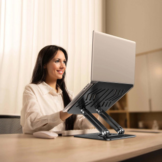 Laptop stand Wozinsky WRS-CPY84SB 360 aluminum - black