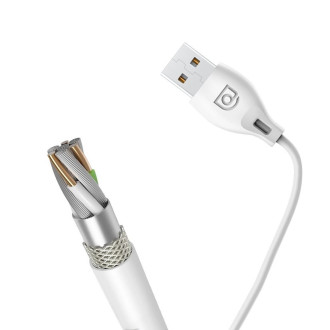 Dudao USB Type C 2.1A 1m white cable (L4T 1m white)