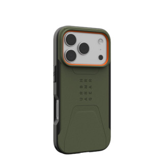 UAG Civilian MagSafe case for iPhone 17 Pro - olive and orange