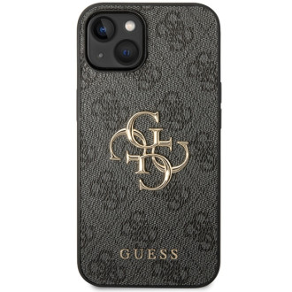 Guess 4G Big Metal Logo iPhone 15 Case - Gray