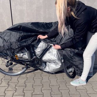 Waterproof grill cover, bicycle cover, scooter tarpaulin cover L black