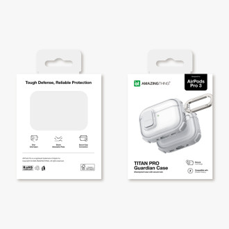 AmazingThing Titan Pro Mag Case Clear for AirPods Pro 3 - White