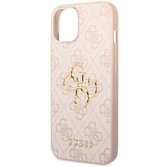 Guess 4G Big Metal Logo iPhone 15 Plus Case - Pink