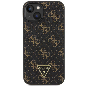 Guess 4G Triangle Metal Logo case for iPhone 15 Plus / 14 Plus - black