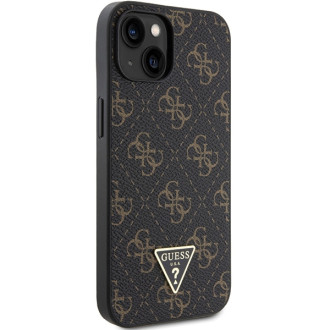Guess 4G Triangle Metal Logo case for iPhone 15 Plus / 14 Plus - black