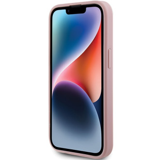 Guess Glitter Script Big 4G Case for iPhone 15 Plus - Pink