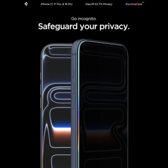 Spigen Glas.tR EZ Fit Privacy Tempered Glass for iPhone 16 Pro - 2 pcs.