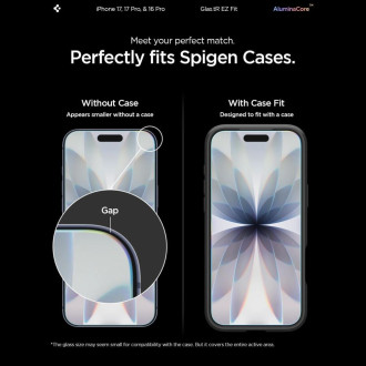 Spigen Glas.tR EZ Fit Privacy Tempered Glass for iPhone 16 Pro - 2 pcs.