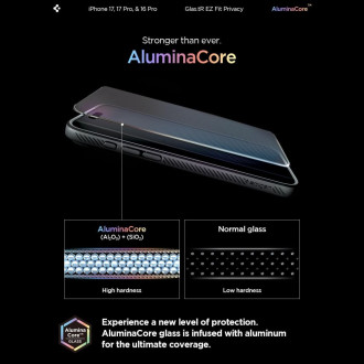 Spigen Glas.tR EZ Fit Privacy Tempered Glass for iPhone 16 Pro - 2 pcs.