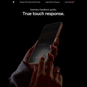 Spigen Glas.tR EZ Fit Privacy Tempered Glass for iPhone 16 Pro Max - 2 pcs.