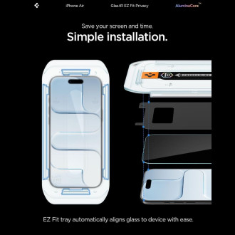 Spigen Glas.TR EZ Fit 2-pack privacy glass for iPhone 17 Air